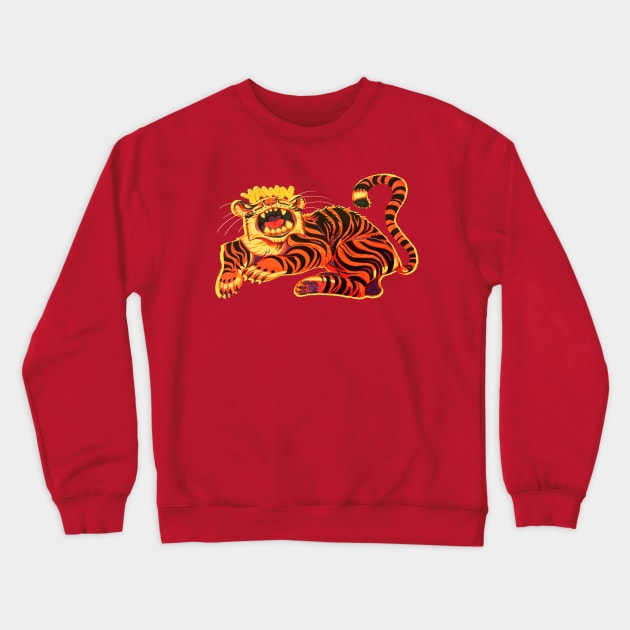 Tiger Yawn Crewneck Sweatshirt by ProfessorBees